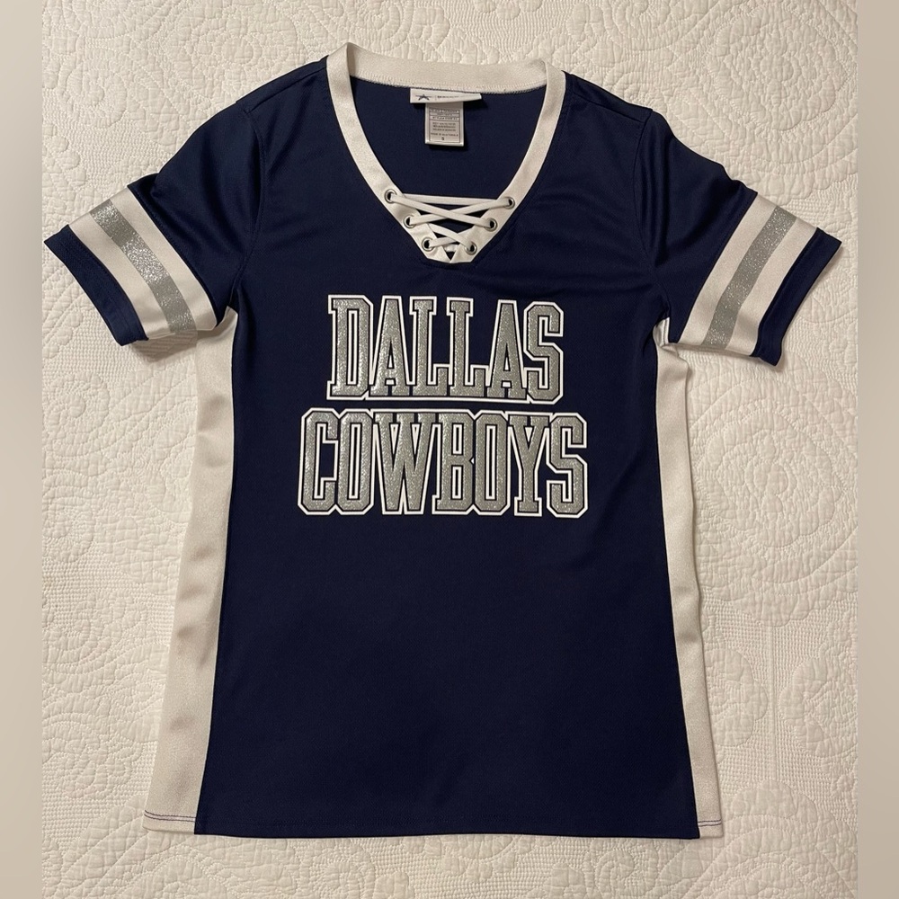 Dallas Cowboys Women's Jersey Small
Bling Lace Up Navy Game Day